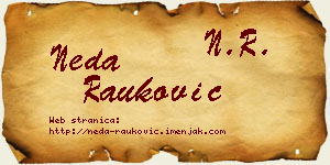 Neda Rauković vizit kartica